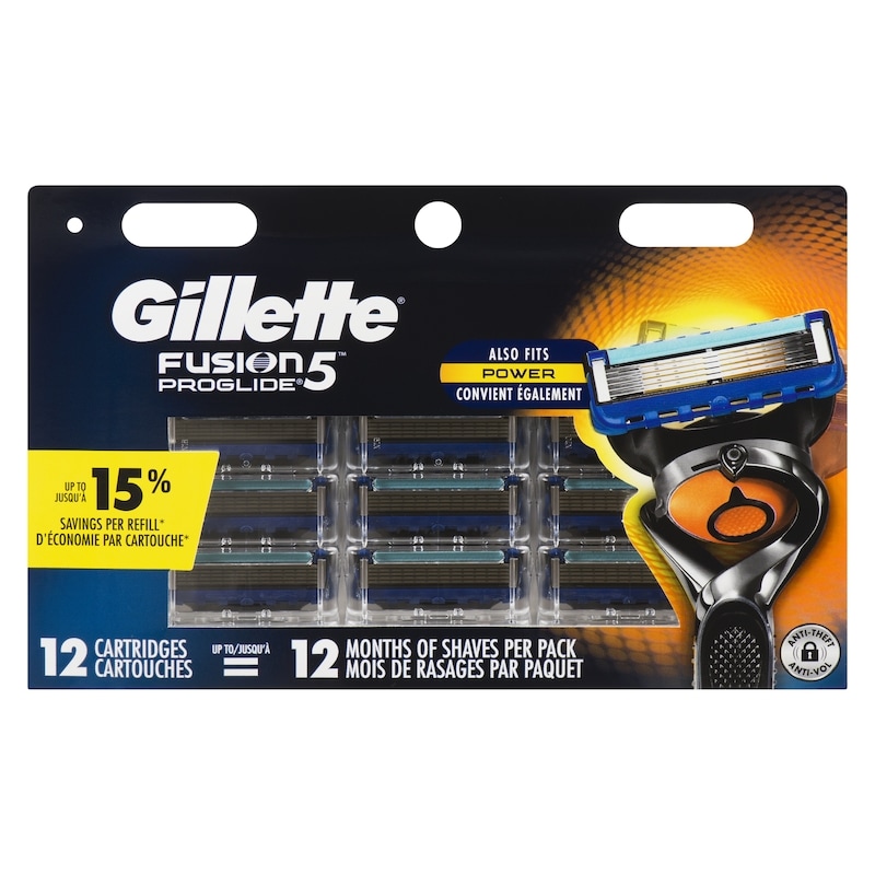 ProGlide Razor Refills for Men, 12 Razor Cartridges for FlexBall Razor Handle, 5-Blade Razor Blades, Precision Trimmer for Men