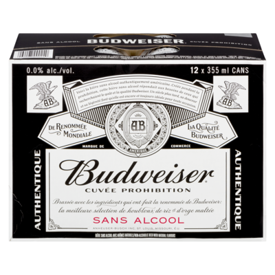 Budweiser Non-Alcoholic Beer (Case) 12x355.0 ml, $0.45/100ml