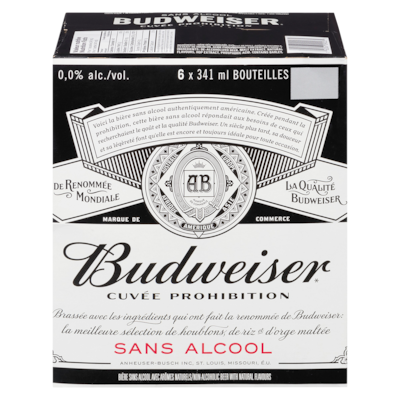 Budweiser Bière sans alcool 12x355.0 ml, 0,45 $/100ml