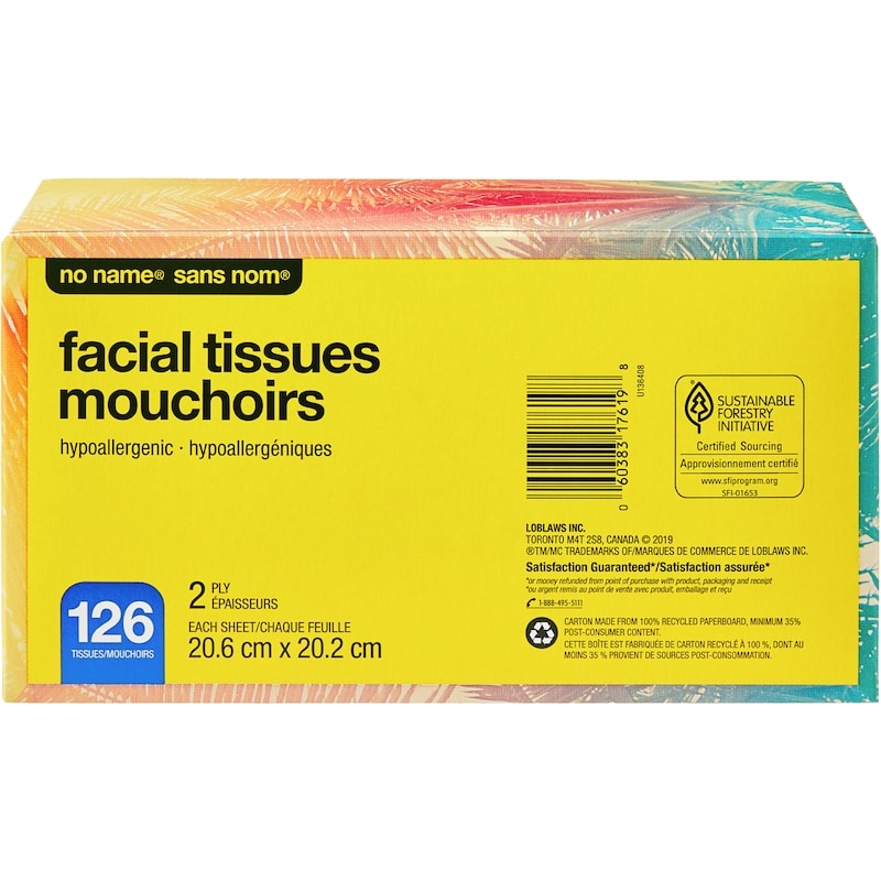 Facial Tissues 2 Ply 126 Pack