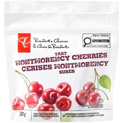 le Choix du Président Cerises Montmorency sûres entières, séchées et sucrées 150 g, 5,00 $/100g
