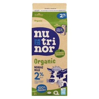 Nutrinor Organic Nordic Milk, 2% 2 l, $0.33/100ml