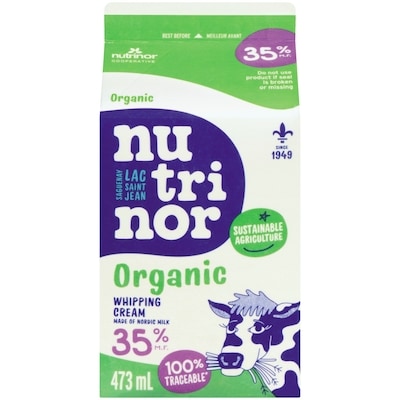 Nutrinor Nordic Organic Cream, 35% m.f. 473 ml, $1.16/100ml