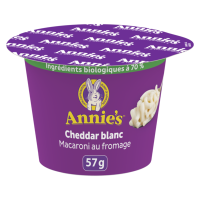 Annie's Homegrown, Macaroni au Cheddar Blanc, Rechauffable au Micro-Ondes 57 g, 4,37 $/100g