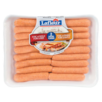 Lafleur Pork & Beef Maple Sausages 675 g, $1,100.00/100g