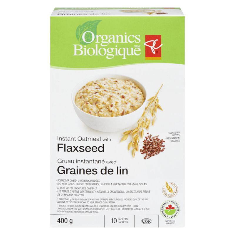 Organic Instant Oatmeal With Flaxseed