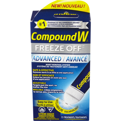 Compound W Traitement antiverrues Freeze Off Advanced 15 ea, 3,10 $/1ch