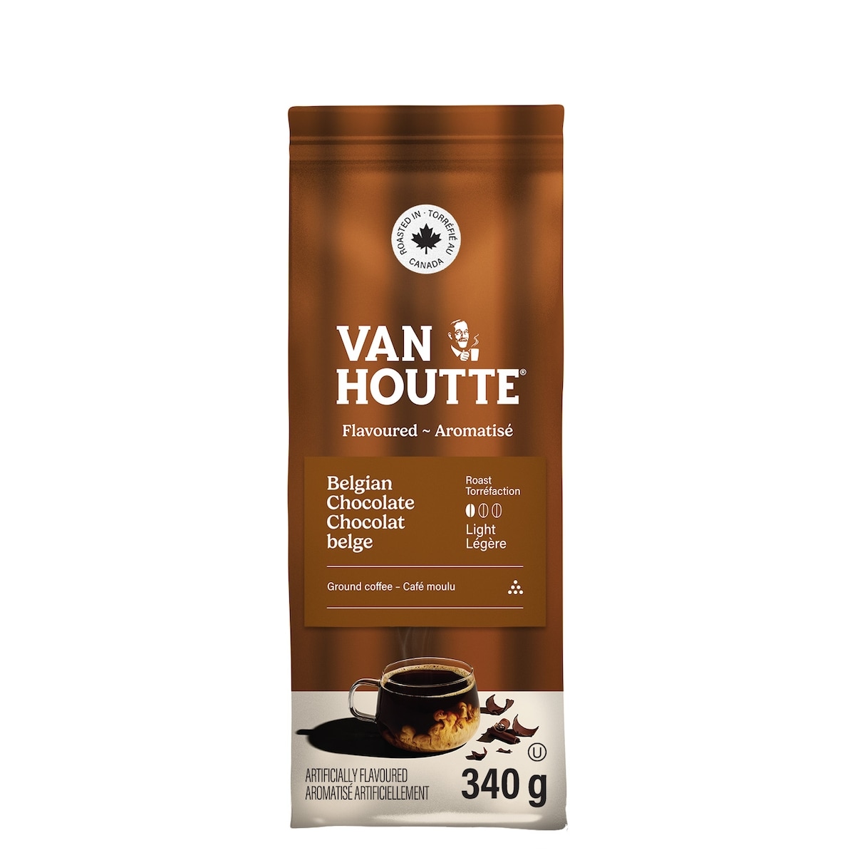 Van Houtte Light Roast Belgian Chocolate Ground Coffee