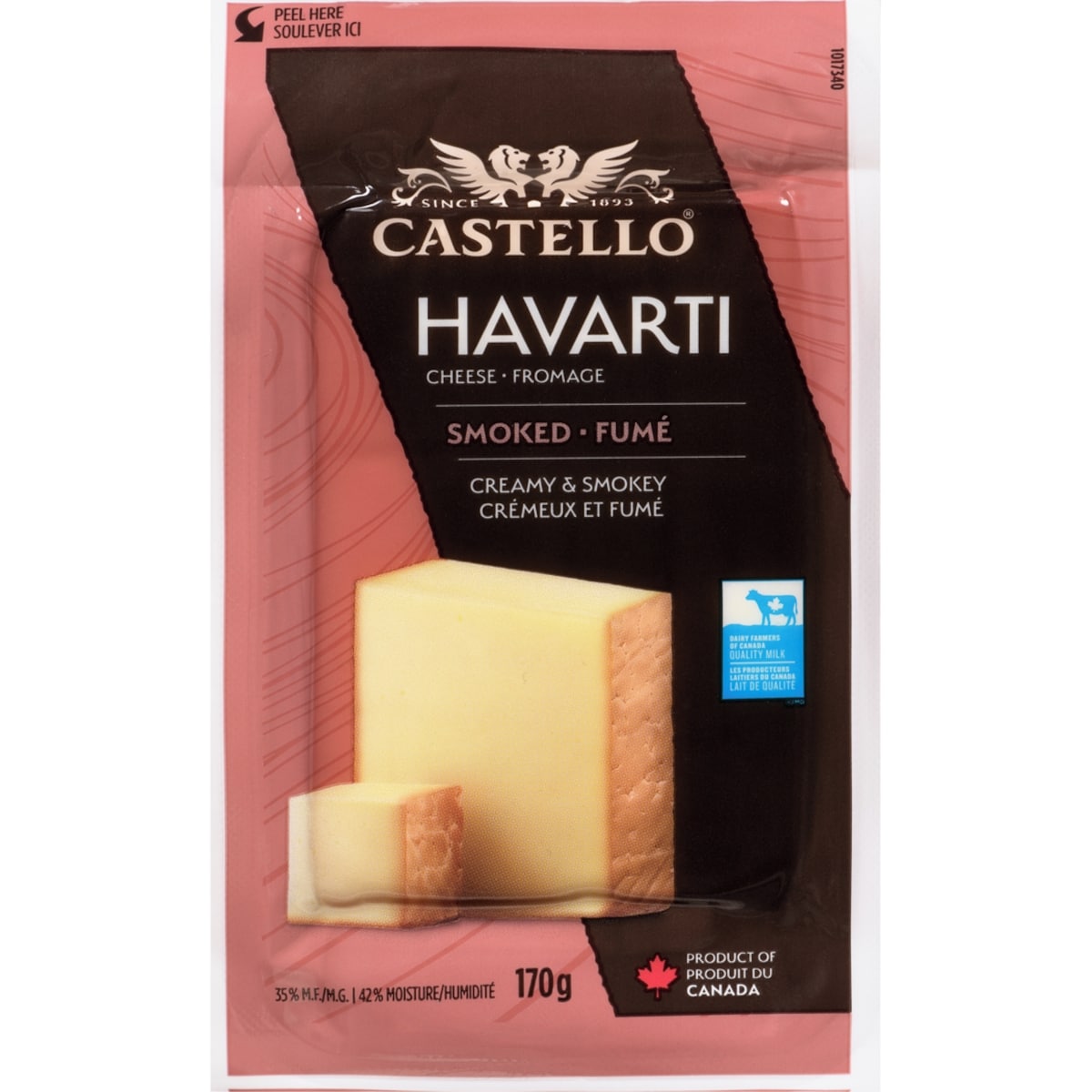Castello Fromage havarti, fumé 170 g, 4,12 $/100g