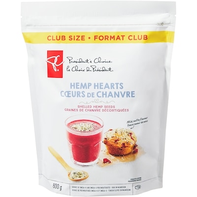 le Choix du Président Graines De Chanvre, Format Club 800 g, 2,50 $/100g