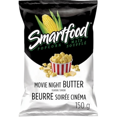 Smartfood Maïs soufflé assaisonné Saveur Beurre soirée cinéma 150g 150 g, 3,33 $/100g
