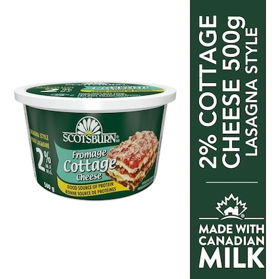Scotsburn Lasagna Style 2% Cottage Cheese 500 g, $1.50/100g
