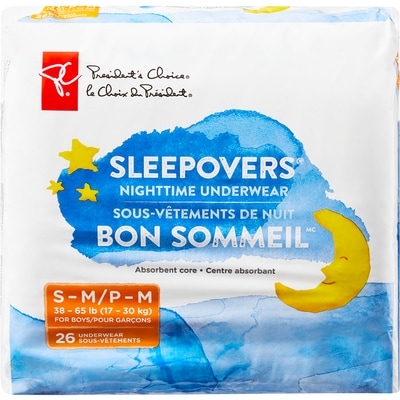 Sous-vêtements de nuit bon sommeil de taille P-M pour garçons, paquet de 26