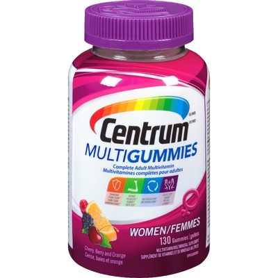 Centrum MultiGummies, femmes 130 ea, 0,14 $/1ch