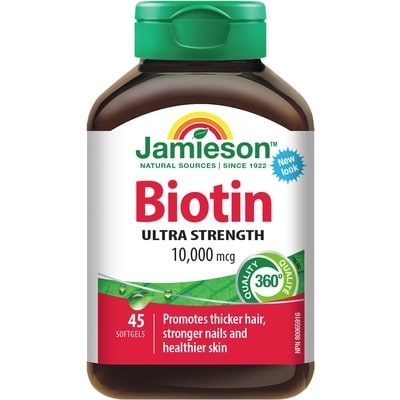 Jamieson Biotin 10,000 mcg 45 Count 45 ea, $0.43/1ea