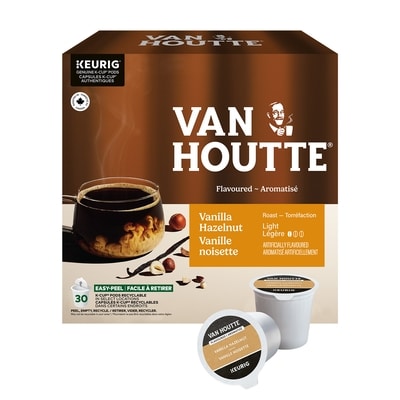 Van Houtte Capsules K-Cup de café vanille et noisette Van Houtte, torréfaction légère, 30 unités 30 ea, 1,00 $/1ch