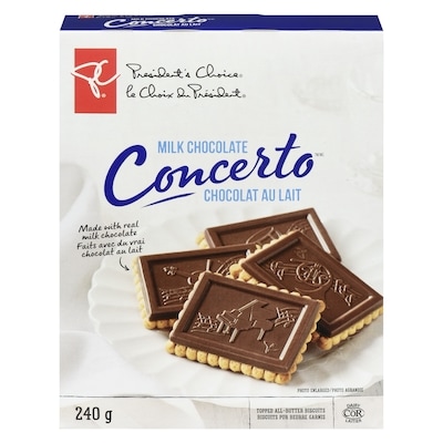 President's Choice Milk Chocolate Concreto Biscuits  240 g, $1.79/100g