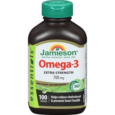 Jamieson Extra Strength Omega-3 No Fishy Aftertaste 700 mg 100 ea, $0.16/1ea
