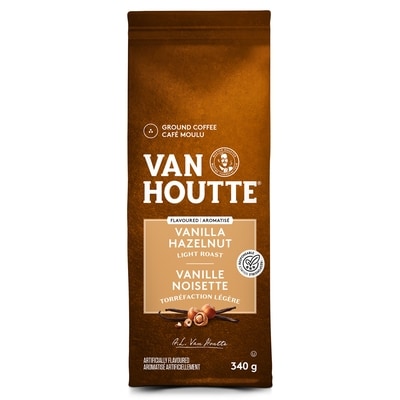 Van Houtte café moulu de vanille et noisette, torréfaction légère 340 g, 5,59 $/100g