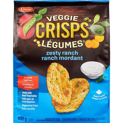 Dare Veggie Crisps Zesty Ranch 100 g, $4.29/100g