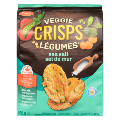 Dare Veggie Crisps Sea Salt 100 g, $4.49/100g
