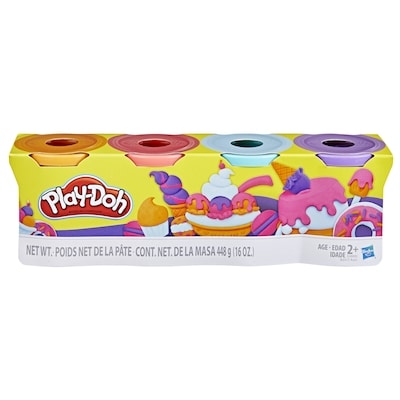 Play-Doh Pack de 4 pots de pâte à modeler Play-Doh de couleurs classiques 1 ea, 3,75 $/1ch