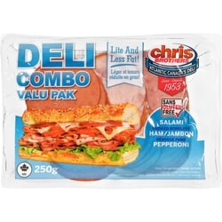 Chris Brothers Deli Combo Pack, Lower In Fat 250 g, $2.52/100g