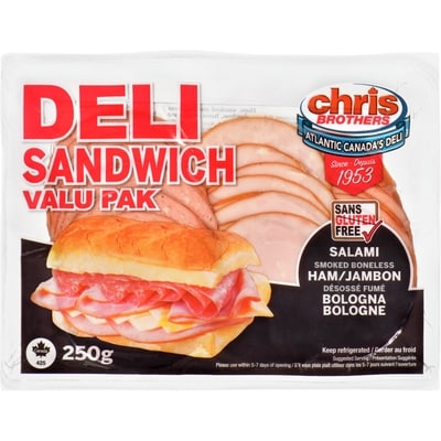 Chris Brothers Sandwich Pack 250 g, $2.40/100g