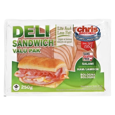 Chris Brothers Sandwich Pack, Lower Fat 250 g, $2.40/100g