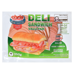 Chris Brothers Ensemble à sandwich, moins de gras 250 g, 2,40 $/100g