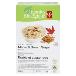 Organic Maple & Brown Sugar Flavour Instant Oatmeal
