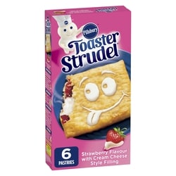 Pillsbury Toaster Strudel Strawberry Flavour With Cream Cheese Style Filling 6 Pastries 326 g, $0.92/100g