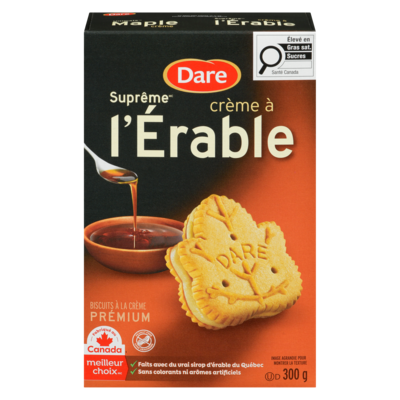 Dare Biscuits Suprême crème à l’Érable 300 g, 1,66 $/100g