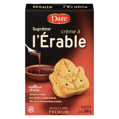 Dare Biscuits Suprême crème à l’Érable 300 g, 1,66 $/100g