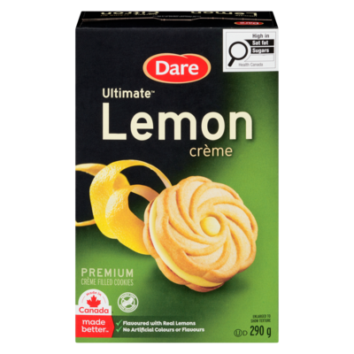 Dare Ultimate Lemon Crème Cookies 290 g, $0.79/100g