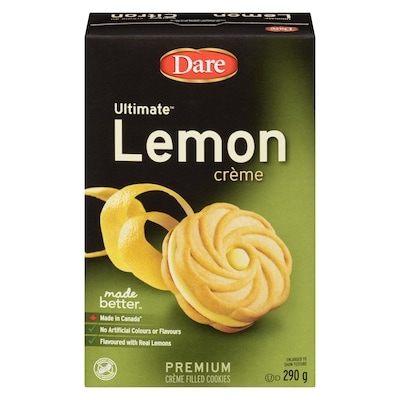 Dare Ultimate Lemon Crème Cookies 290 g, $1.38/100g