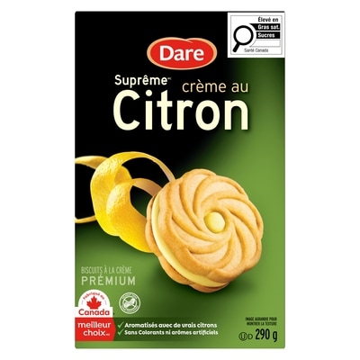 Dare Biscuits Suprême biscuits crème au Citron 290 g, 1,72 $/100g