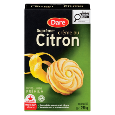 Dare Biscuits Suprême biscuits crème au Citron 290 g, 0,86 $/100g
