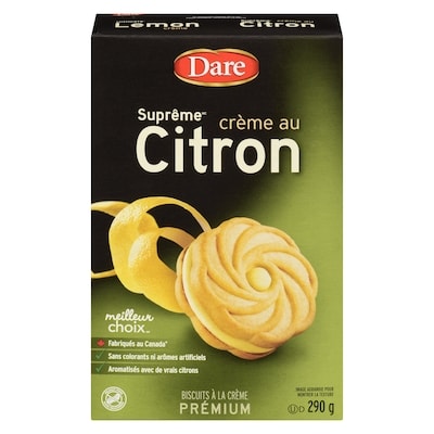 Dare Biscuits Suprême biscuits crème au Citron 290 g, 1,72 $/100g