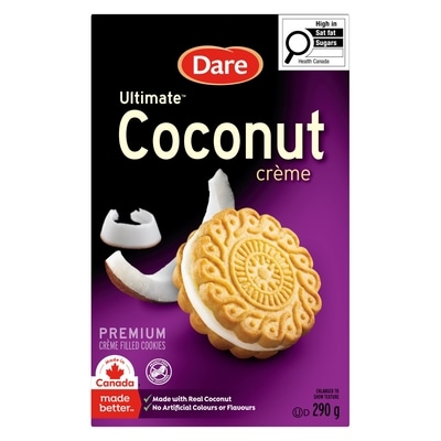 Dare Ultimate Coconut Crème Cookies 290 g, $1.72/100g