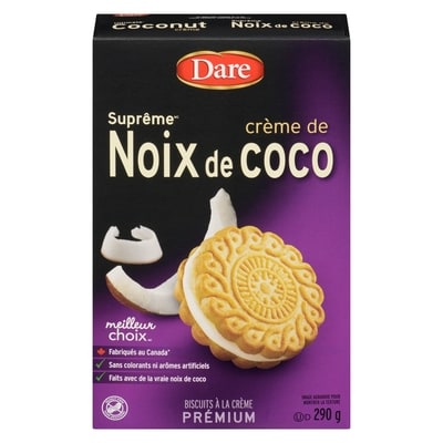 Dare Biscuits Suprême crème de Noix de coco 290 g, 1,72 $/100g