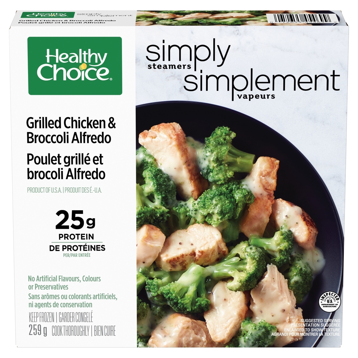 Healthy Choice Simply Steamers Grilled Chicken & Broccoli Alfredo Frozen Meal