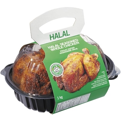 null Halal Rotisserie Chicken  (Available after 11am) 1 kg, $1.10/100g