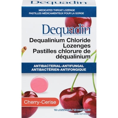 Dequadin Antibacterial Medicated Throat Lozenges, Cherry 16 ea, $0.23/1ea