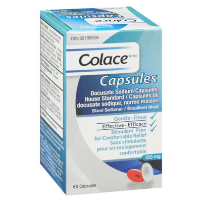 Colace Capsules de laxatif émollient Colace 60 ea, 0,32 $/1ch