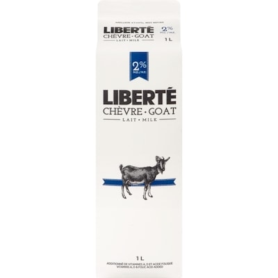 Liberté Lait de chèvre 2 % M.G. 1 l, 0,55 $/100ml