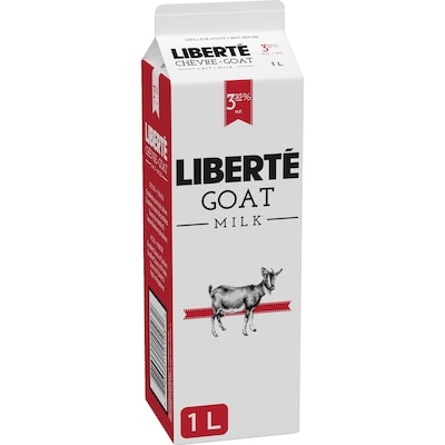Liberte Goat Milk 3.25% M.F 1 l, $0.60/100ml