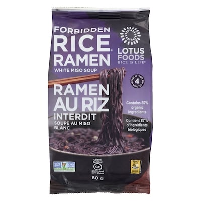 Lotus Forbidden Rice Ramen 80 g, $3.74/100g
