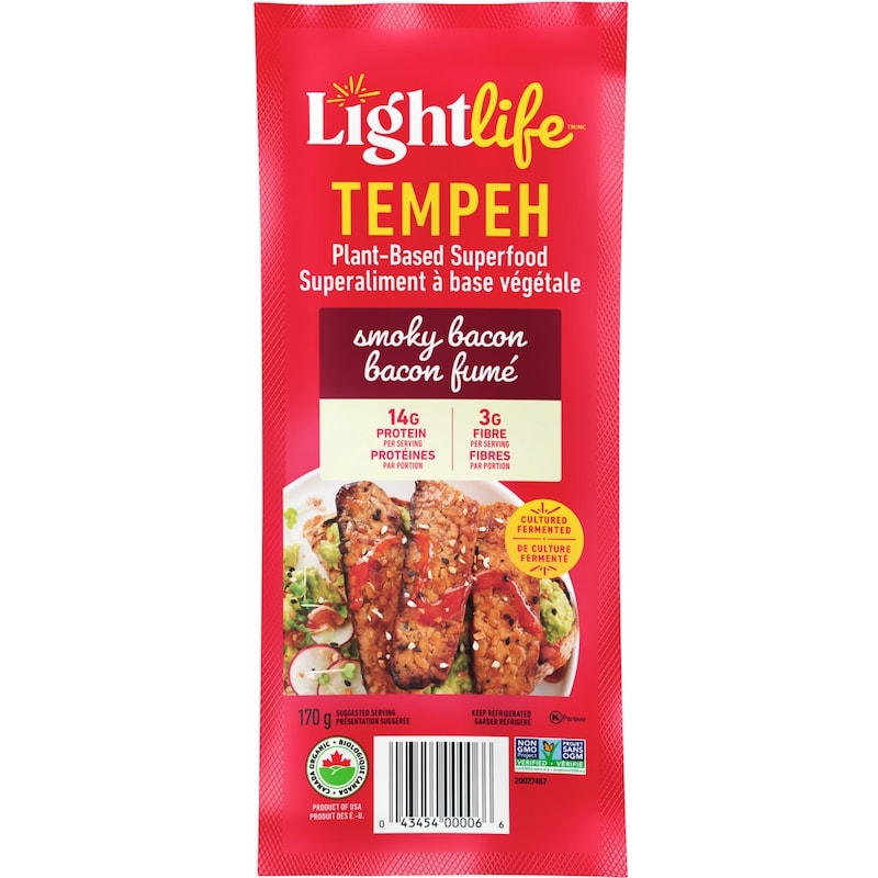 Organic Plant-Based Smoky Tempeh Bacon Strips