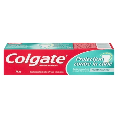 Colgate Dentifrice au fluorure Protection contre la carie Menthe fraîche 95 ml, 1,78 $/100ml